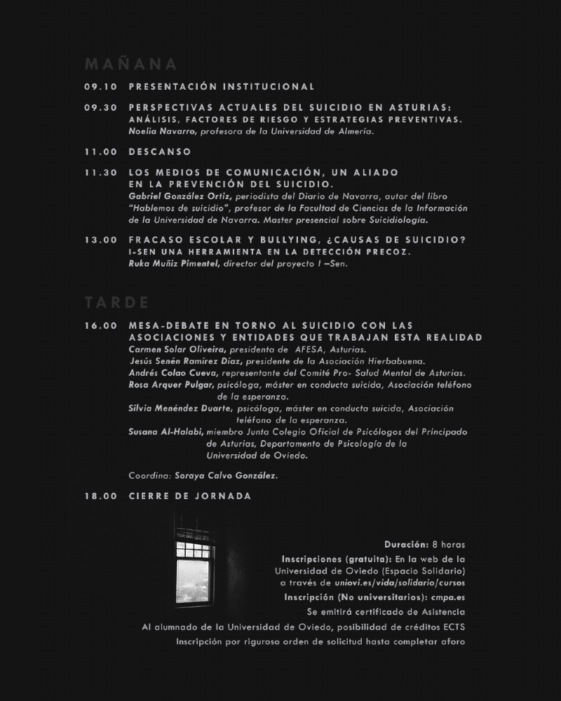 Programa `Realidades que matan: el suicido en j�venes`