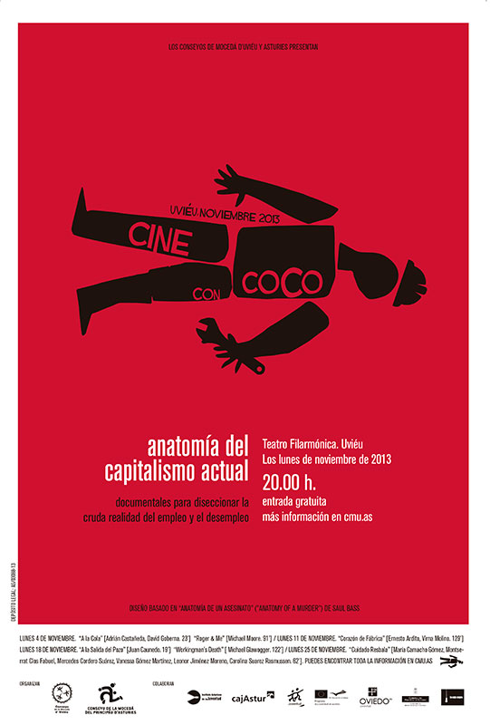 cartel Cine con coco: `anatom�a del capitalismo actual`