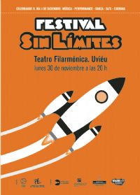 cohete sobre fondo naranja